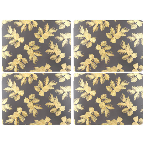 Pimpernel S.M. Etch Leaves Placemats 15.7 X 11.7" & Reviews Wayfair